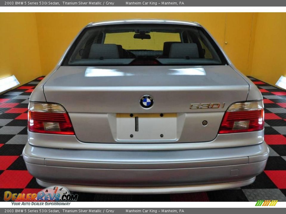 2003 BMW 5 Series 530i Sedan Titanium Silver Metallic / Grey Photo #5