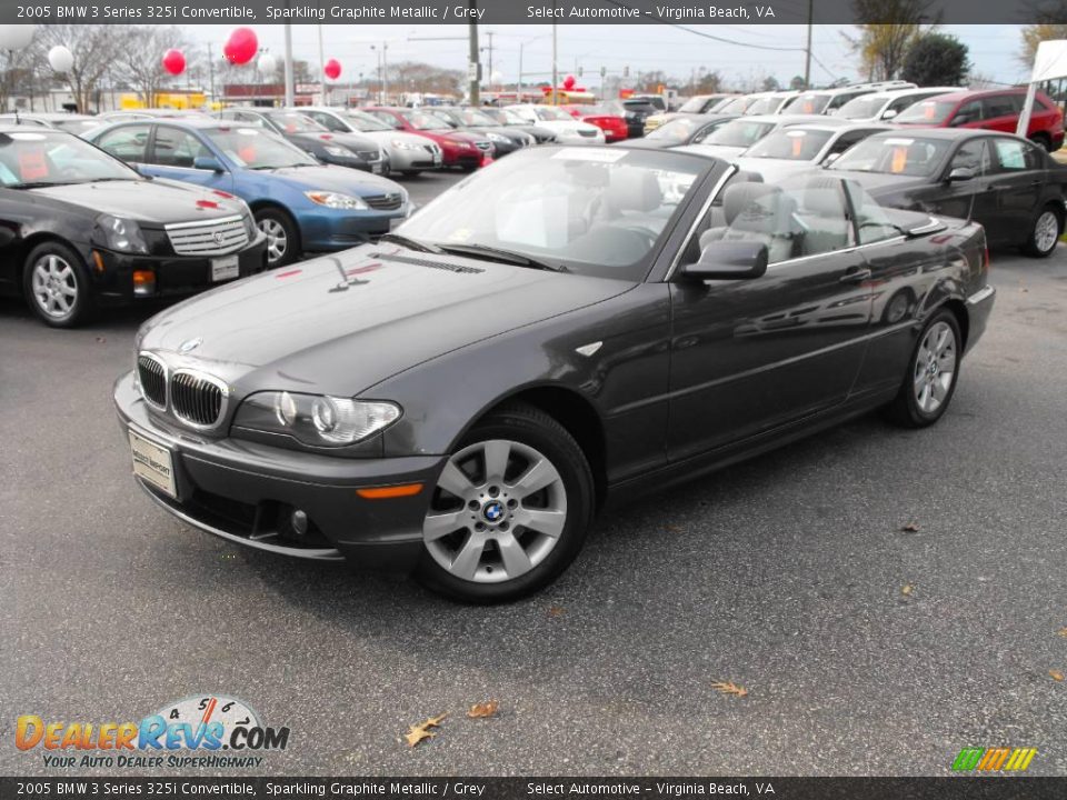 2005 BMW 3 Series 325i Convertible Sparkling Graphite Metallic / Grey Photo #2