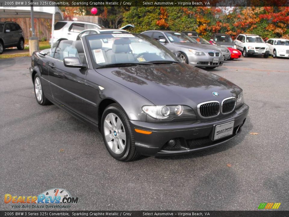 2005 BMW 3 Series 325i Convertible Sparkling Graphite Metallic / Grey Photo #4