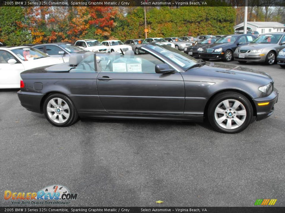 2005 BMW 3 Series 325i Convertible Sparkling Graphite Metallic / Grey Photo #5