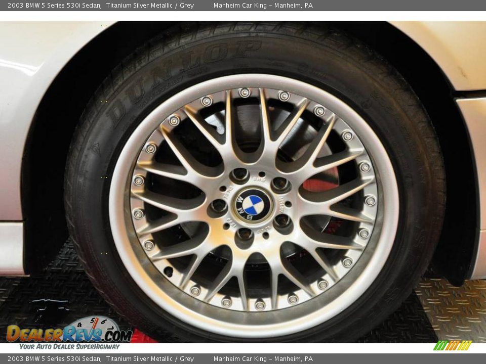 2003 BMW 5 Series 530i Sedan Titanium Silver Metallic / Grey Photo #19