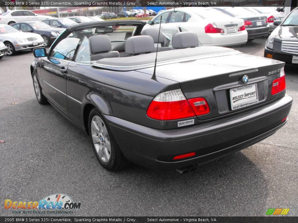 2005 BMW 3 Series 325i Convertible Sparkling Graphite Metallic / Grey Photo #8