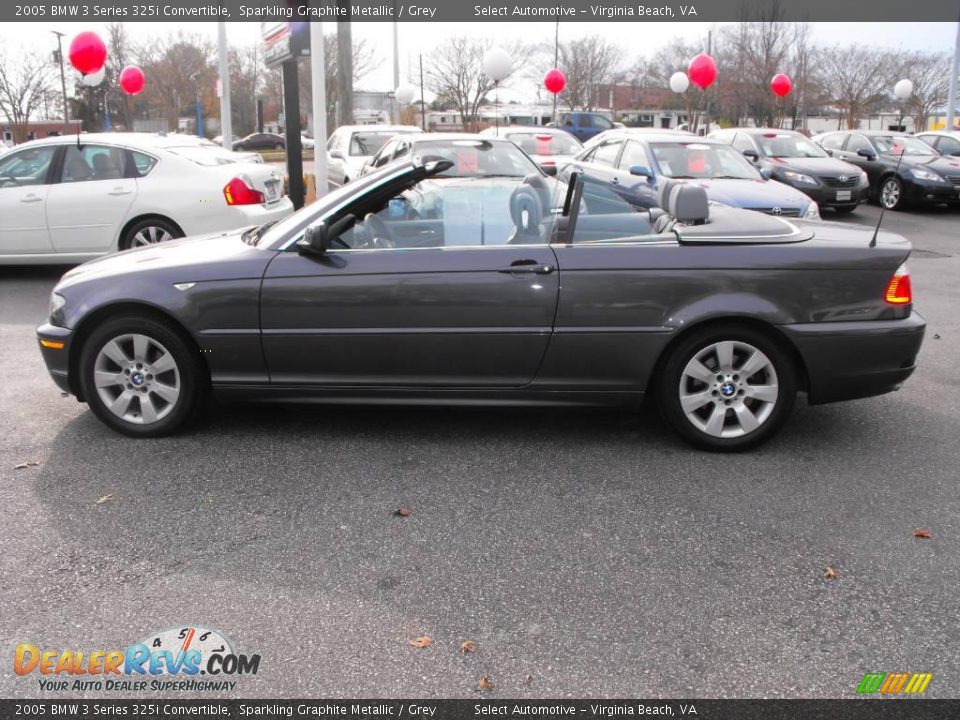 2005 BMW 3 Series 325i Convertible Sparkling Graphite Metallic / Grey Photo #9