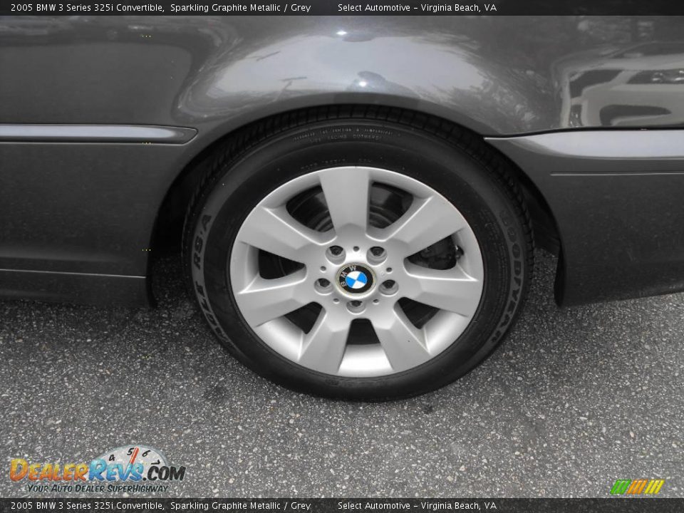 2005 BMW 3 Series 325i Convertible Sparkling Graphite Metallic / Grey Photo #10