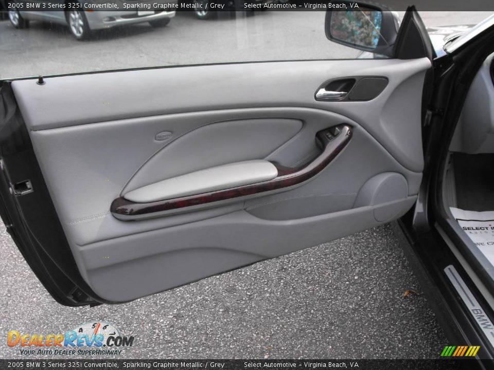 2005 BMW 3 Series 325i Convertible Sparkling Graphite Metallic / Grey Photo #11