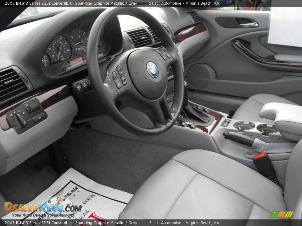 2005 BMW 3 Series 325i Convertible Sparkling Graphite Metallic / Grey Photo #12