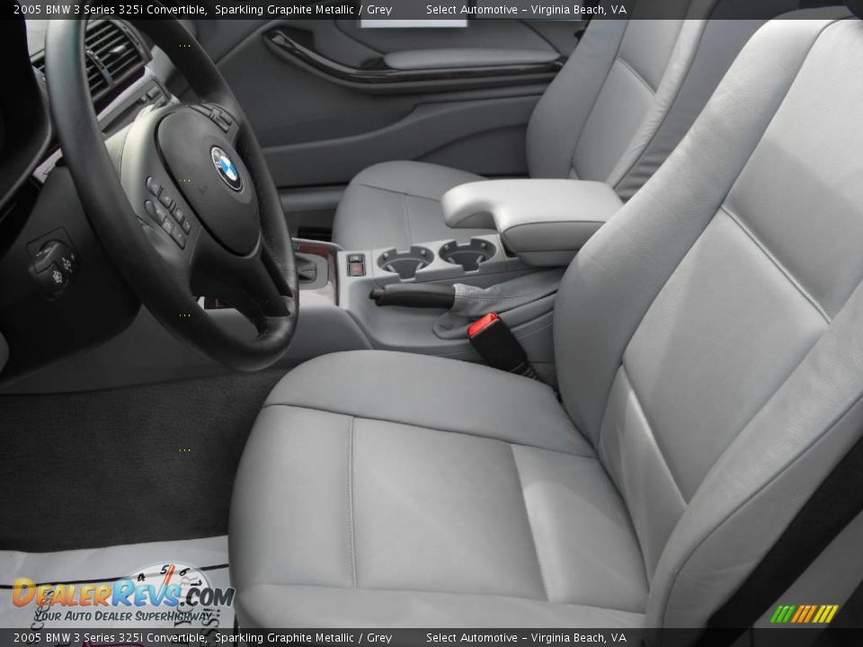 2005 BMW 3 Series 325i Convertible Sparkling Graphite Metallic / Grey Photo #13