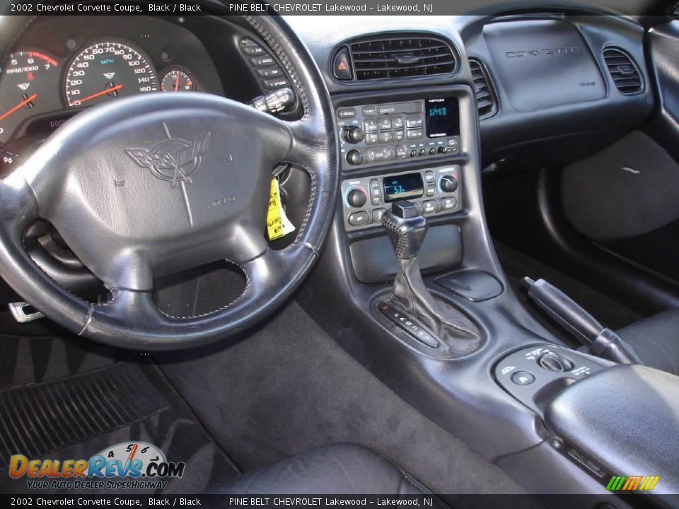 2002 Chevrolet Corvette Coupe Black / Black Photo #9