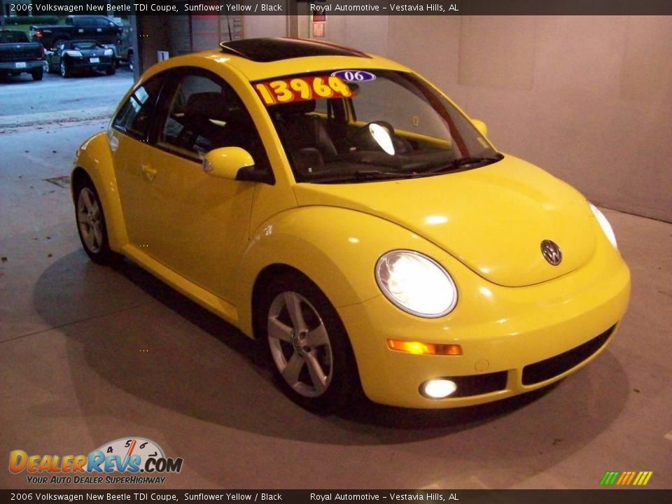 2006 Volkswagen New Beetle TDI Coupe Sunflower Yellow / Black Photo #1