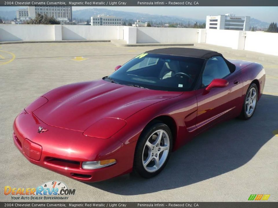 2004 Chevrolet Corvette Convertible Magnetic Red Metallic / Light Gray Photo #3