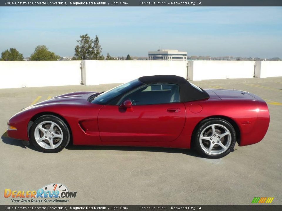 2004 Chevrolet Corvette Convertible Magnetic Red Metallic / Light Gray Photo #8