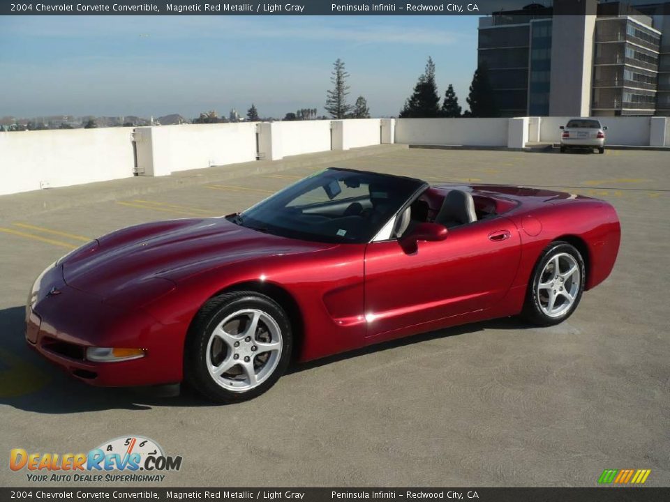 2004 Chevrolet Corvette Convertible Magnetic Red Metallic / Light Gray Photo #12