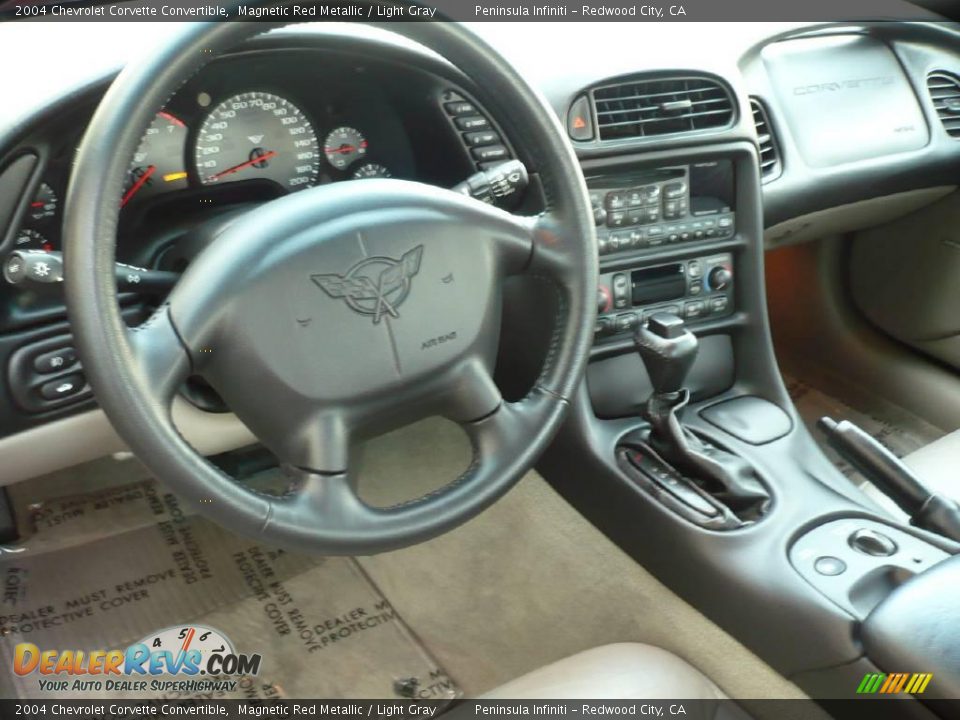 2004 Chevrolet Corvette Convertible Magnetic Red Metallic / Light Gray Photo #15