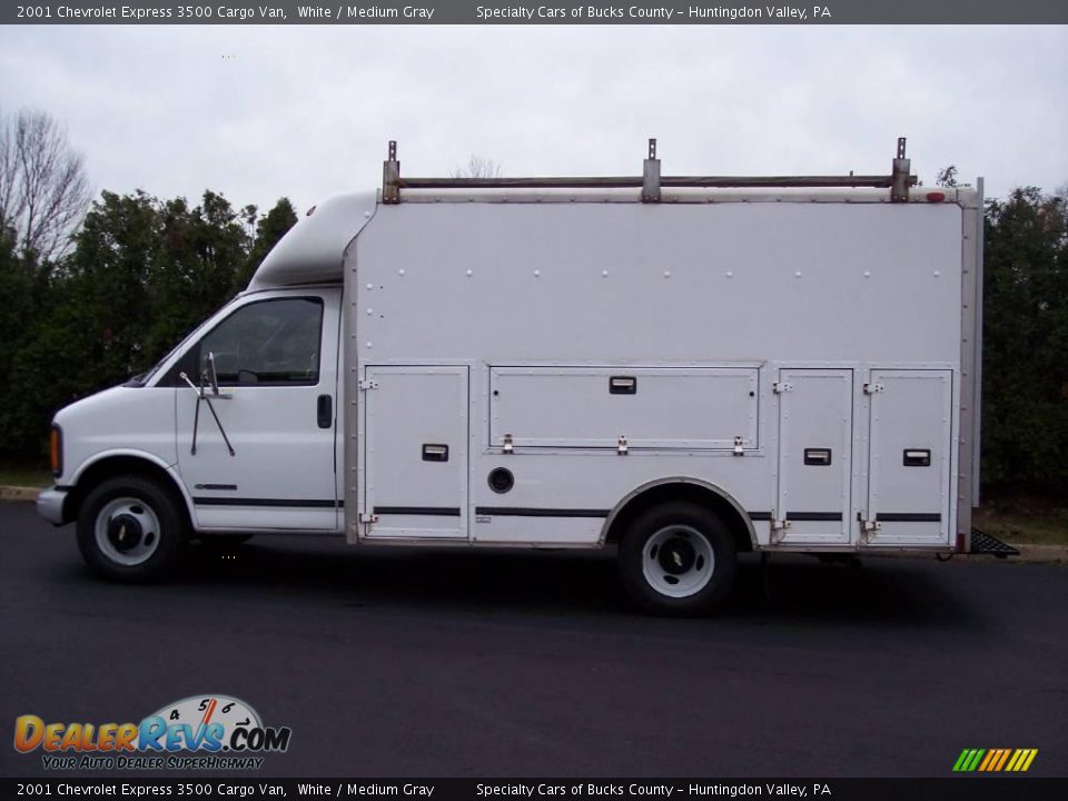 2001 Chevrolet Express 3500 Cargo Van White / Medium Gray Photo #6