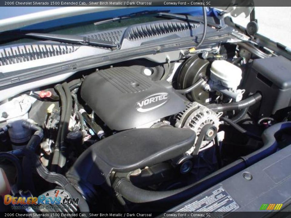 2006 Chevrolet Silverado 1500 Extended Cab Silver Birch Metallic / Dark Charcoal Photo #11