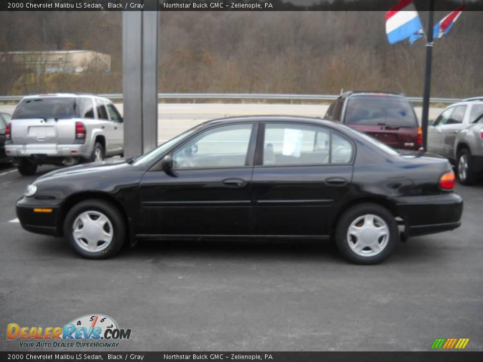 2000 Chevrolet Malibu LS Sedan Black / Gray Photo #5