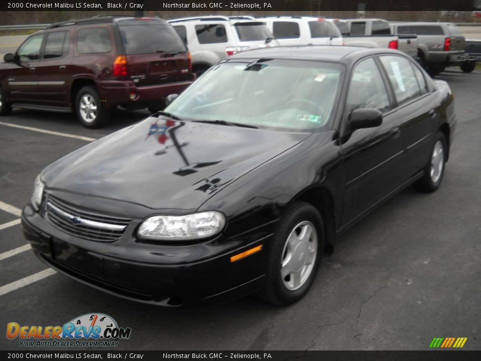 2000 Chevrolet Malibu LS Sedan Black / Gray Photo #13