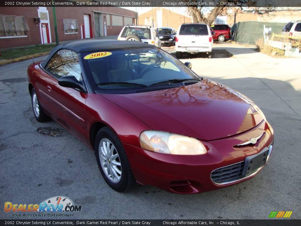 2002 Chrysler Sebring LX Convertible Dark Garnet Red Pearl / Dark Slate Gray Photo #3