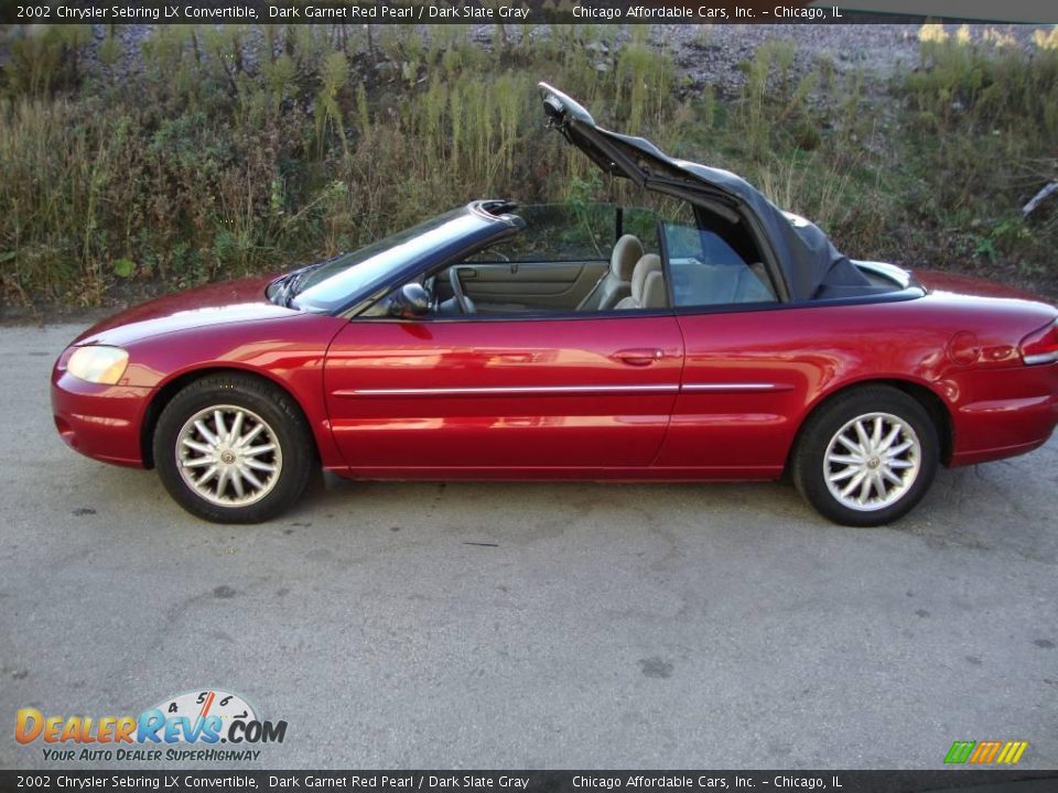 2002 Chrysler Sebring LX Convertible Dark Garnet Red Pearl / Dark Slate Gray Photo #5