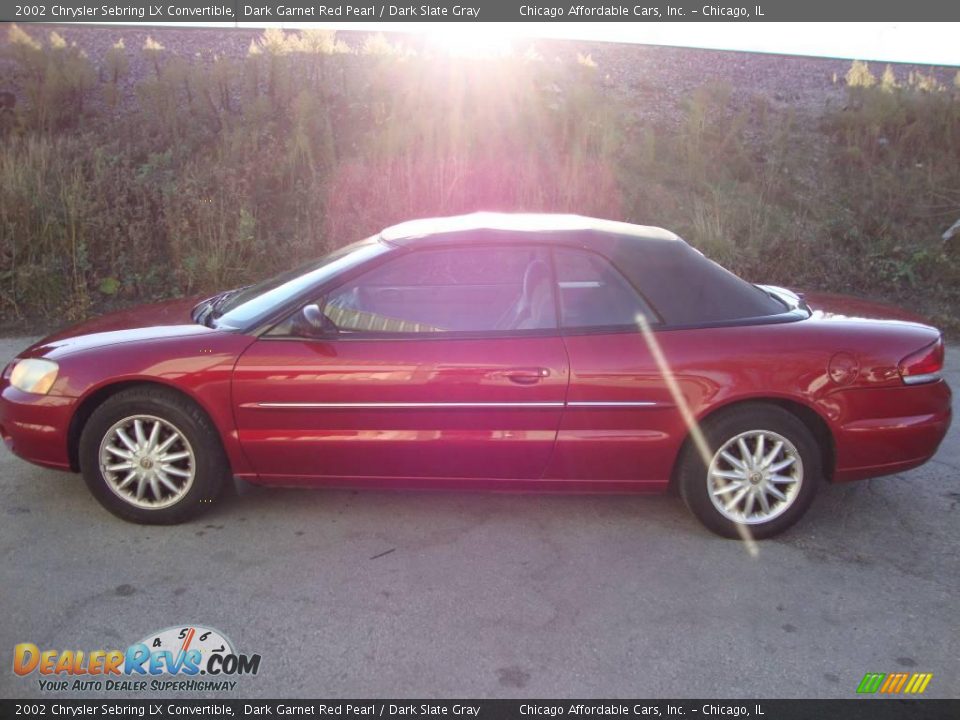 2002 Chrysler Sebring LX Convertible Dark Garnet Red Pearl / Dark Slate Gray Photo #6