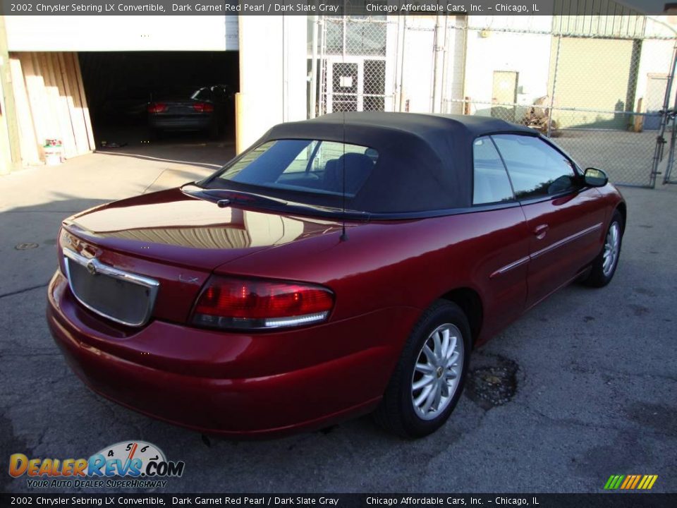 2002 Chrysler Sebring LX Convertible Dark Garnet Red Pearl / Dark Slate Gray Photo #8