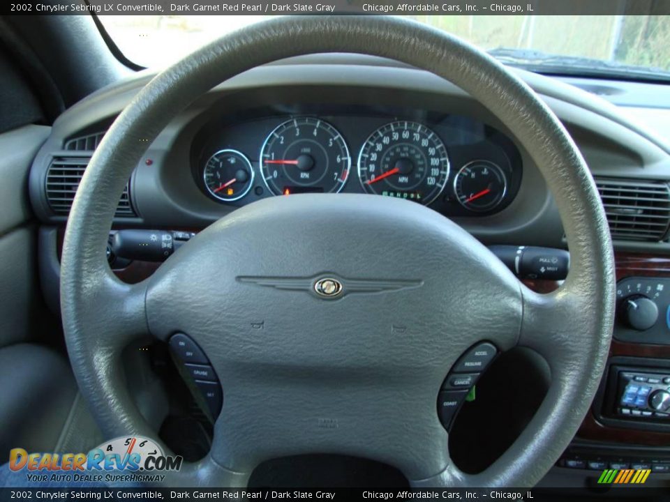 2002 Chrysler Sebring LX Convertible Dark Garnet Red Pearl / Dark Slate Gray Photo #12