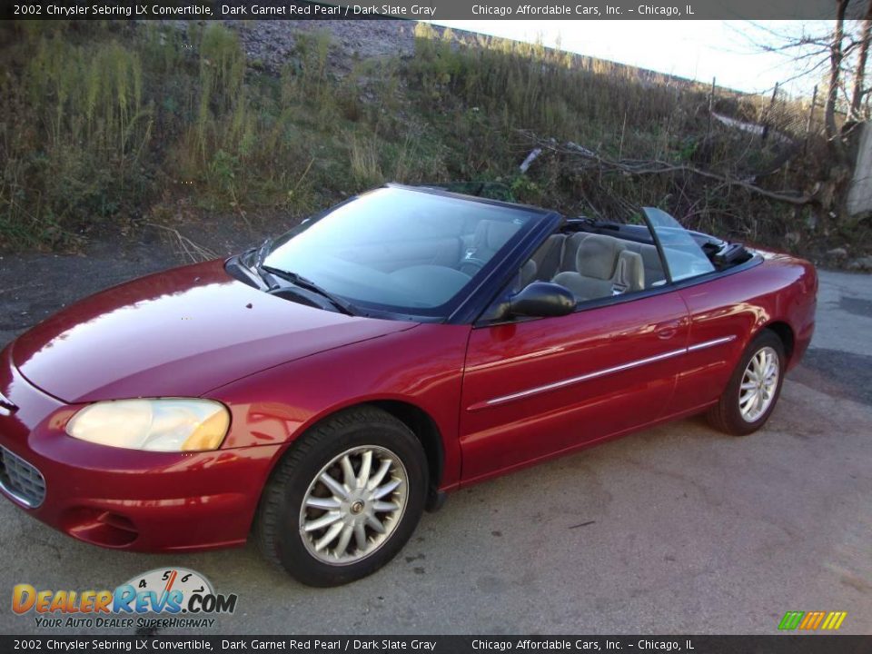 2002 Chrysler Sebring LX Convertible Dark Garnet Red Pearl / Dark Slate Gray Photo #14