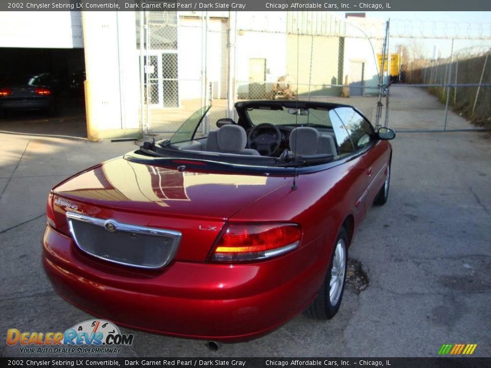 2002 Chrysler Sebring LX Convertible Dark Garnet Red Pearl / Dark Slate Gray Photo #18