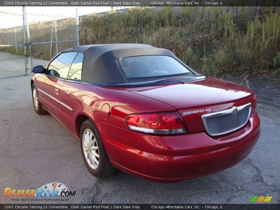 2002 Chrysler Sebring LX Convertible Dark Garnet Red Pearl / Dark Slate Gray Photo #19