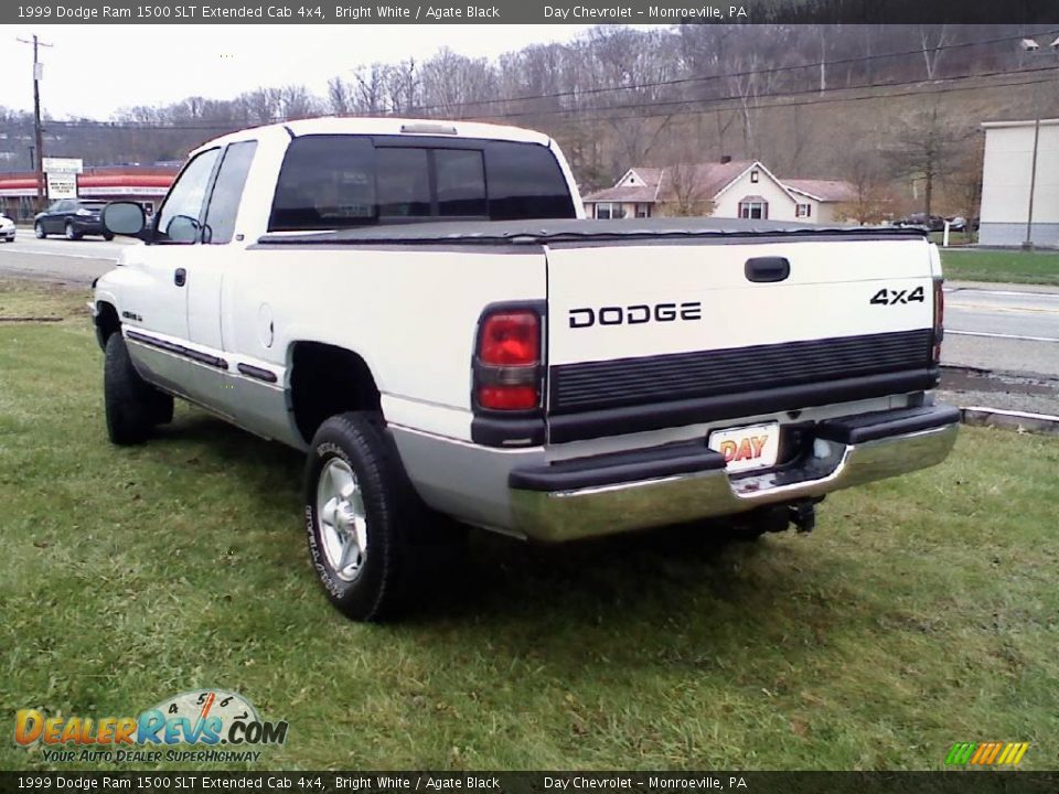 1999 Dodge Ram 1500 SLT Extended Cab 4x4 Bright White / Agate Black Photo #3