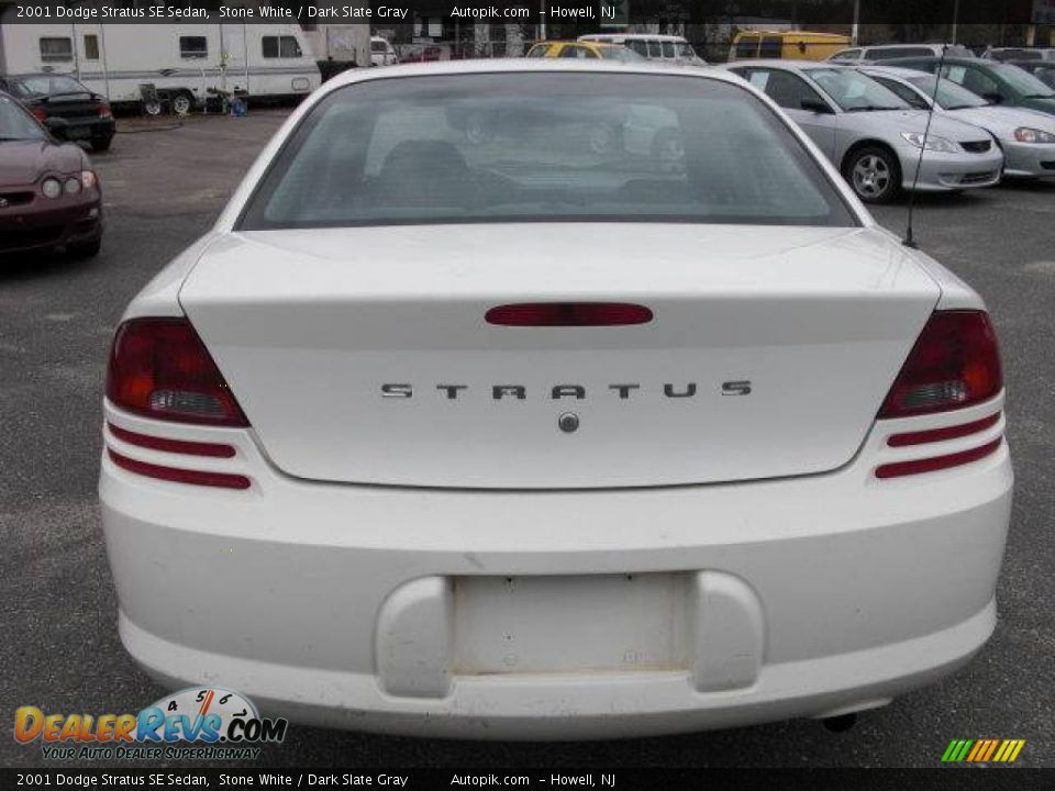 2001 Dodge Stratus SE Sedan Stone White / Dark Slate Gray Photo #6