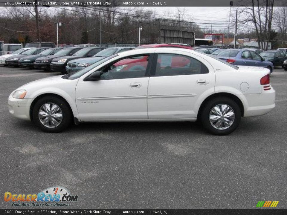 2001 Dodge Stratus SE Sedan Stone White / Dark Slate Gray Photo #8