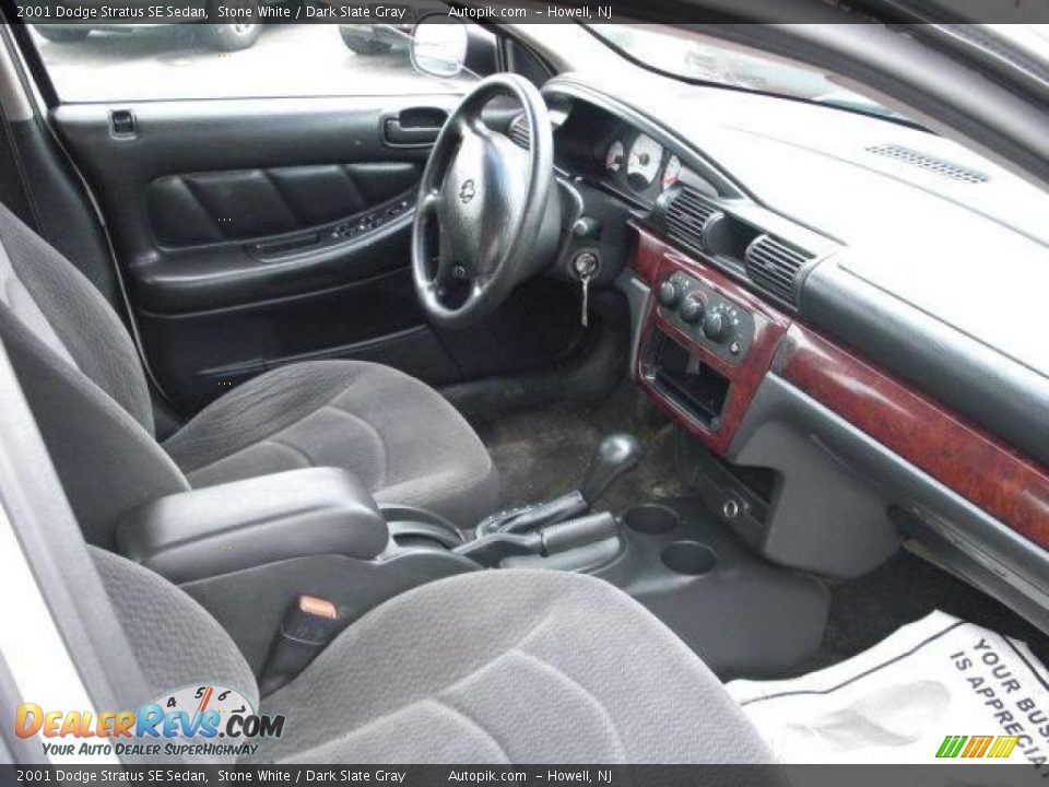 2001 Dodge Stratus SE Sedan Stone White / Dark Slate Gray Photo #10