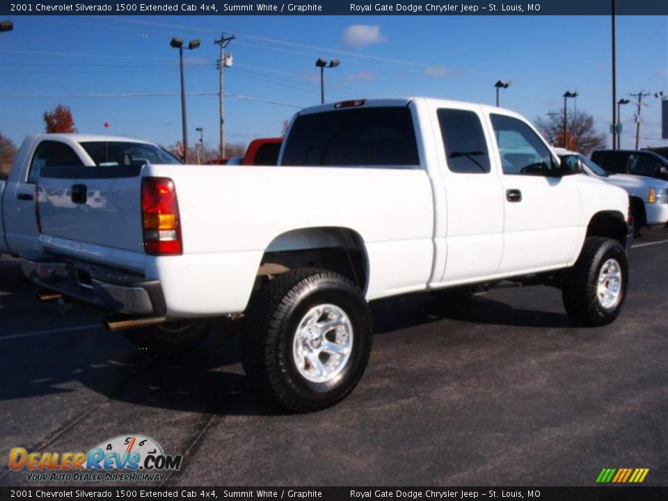 2001 Chevrolet Silverado 1500 Extended Cab 4x4 Summit White / Graphite Photo #3