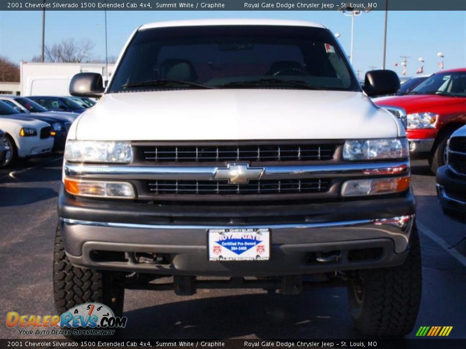 2001 Chevrolet Silverado 1500 Extended Cab 4x4 Summit White / Graphite Photo #8