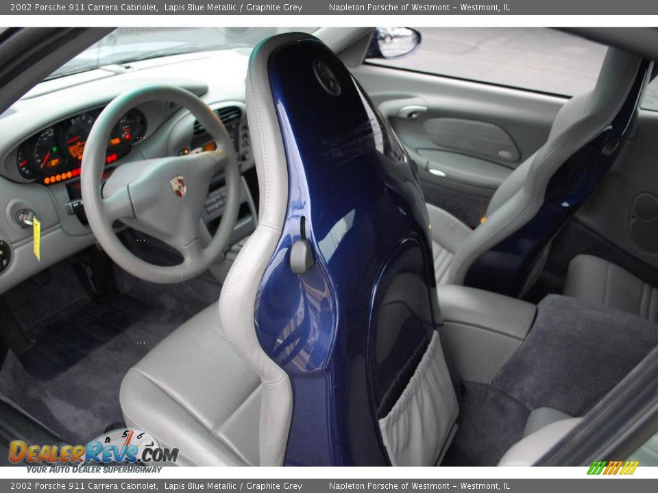 2002 Porsche 911 Carrera Cabriolet Lapis Blue Metallic / Graphite Grey Photo #17