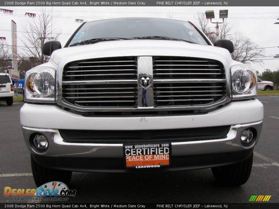 2008 Dodge Ram 2500 Big Horn Quad Cab 4x4 Bright White / Medium Slate Gray Photo #2