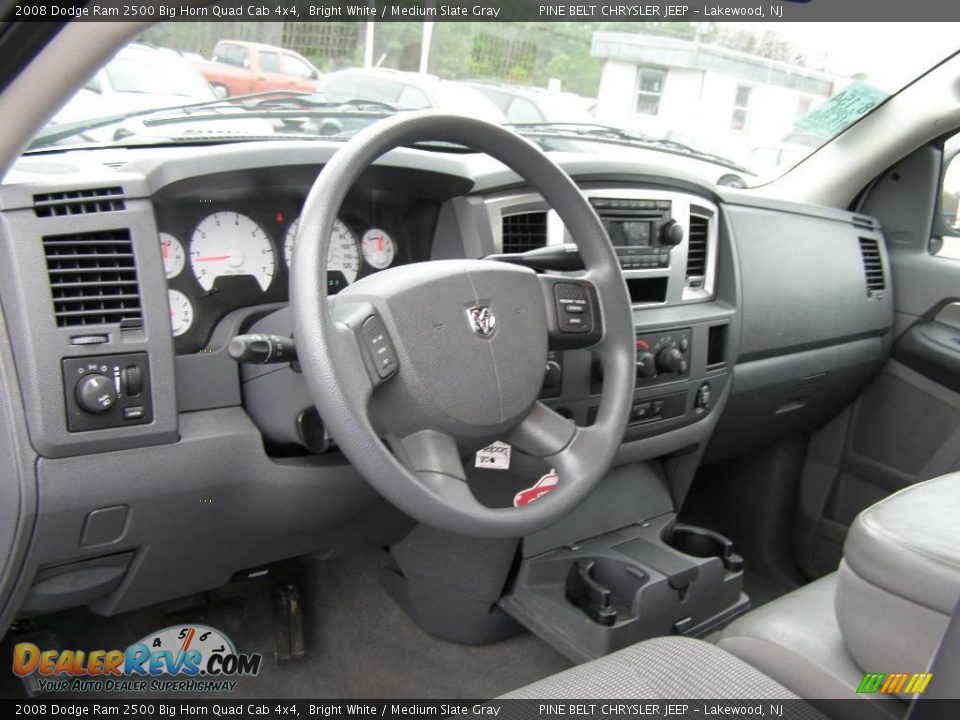 2008 Dodge Ram 2500 Big Horn Quad Cab 4x4 Bright White / Medium Slate Gray Photo #7