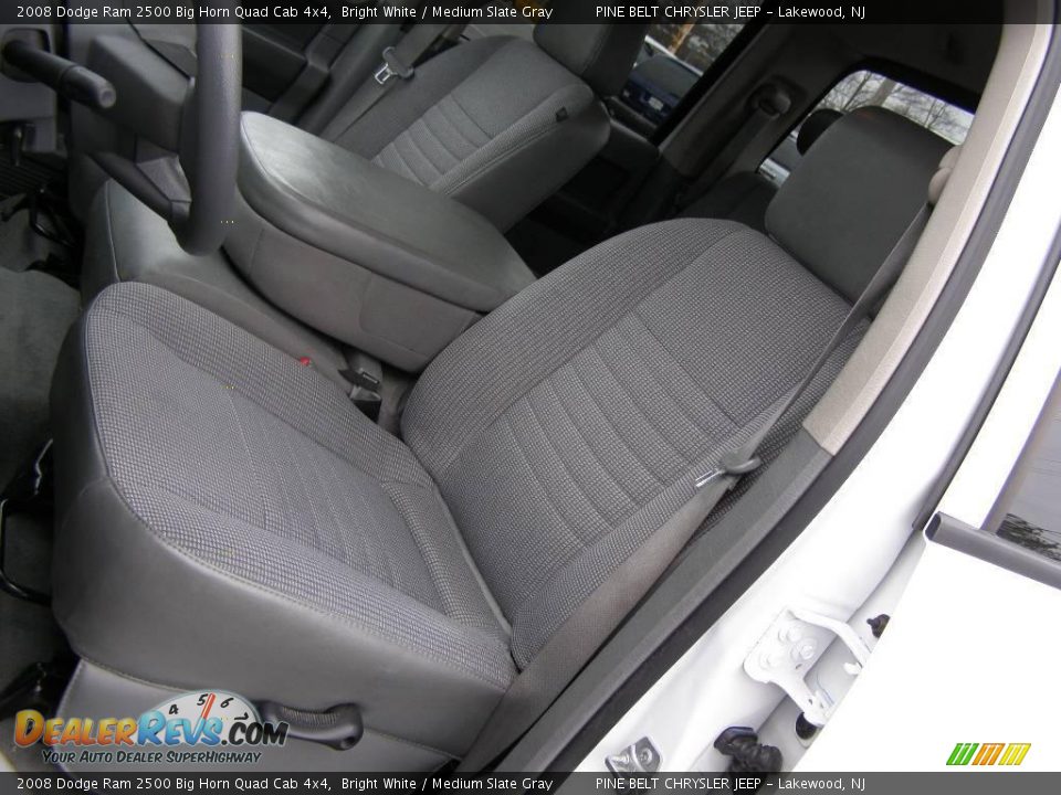 2008 Dodge Ram 2500 Big Horn Quad Cab 4x4 Bright White / Medium Slate Gray Photo #10