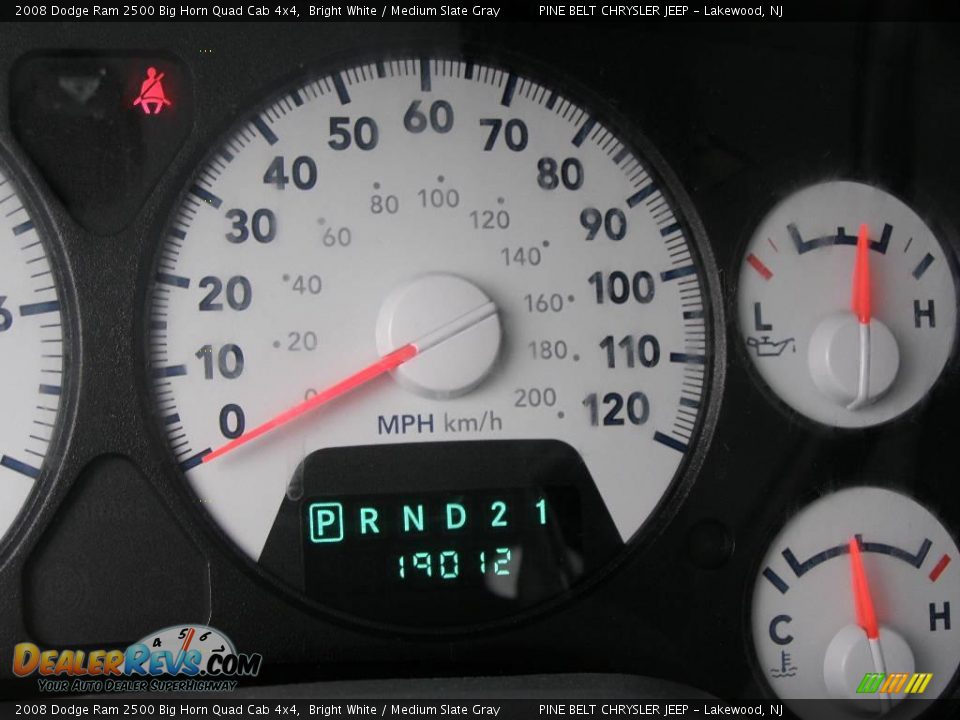 2008 Dodge Ram 2500 Big Horn Quad Cab 4x4 Bright White / Medium Slate Gray Photo #15