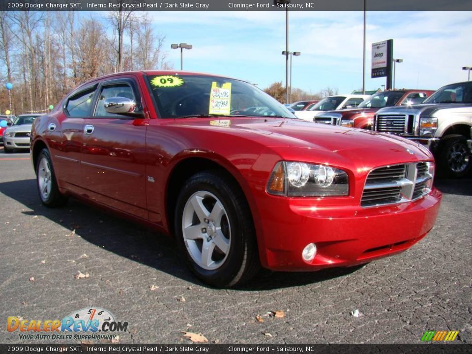 2009 Dodge Charger SXT Inferno Red Crystal Pearl / Dark Slate Gray Photo #1