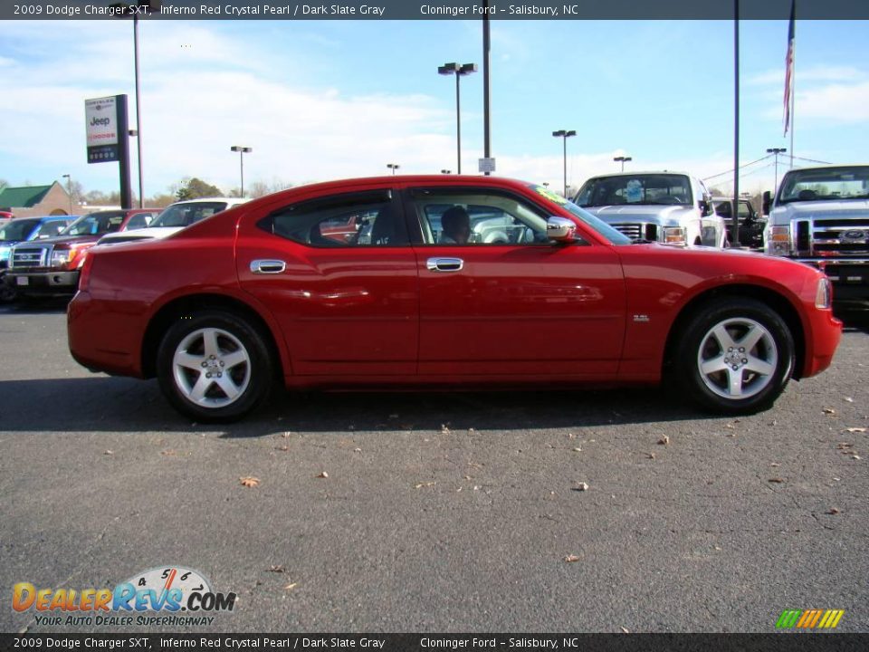 2009 Dodge Charger SXT Inferno Red Crystal Pearl / Dark Slate Gray Photo #2