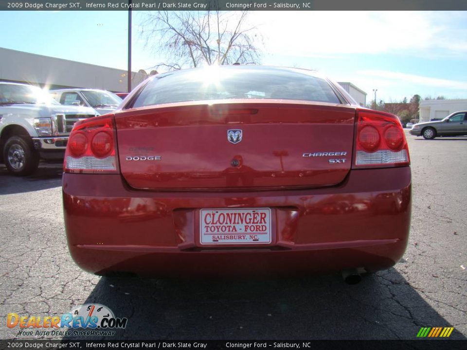 2009 Dodge Charger SXT Inferno Red Crystal Pearl / Dark Slate Gray Photo #4