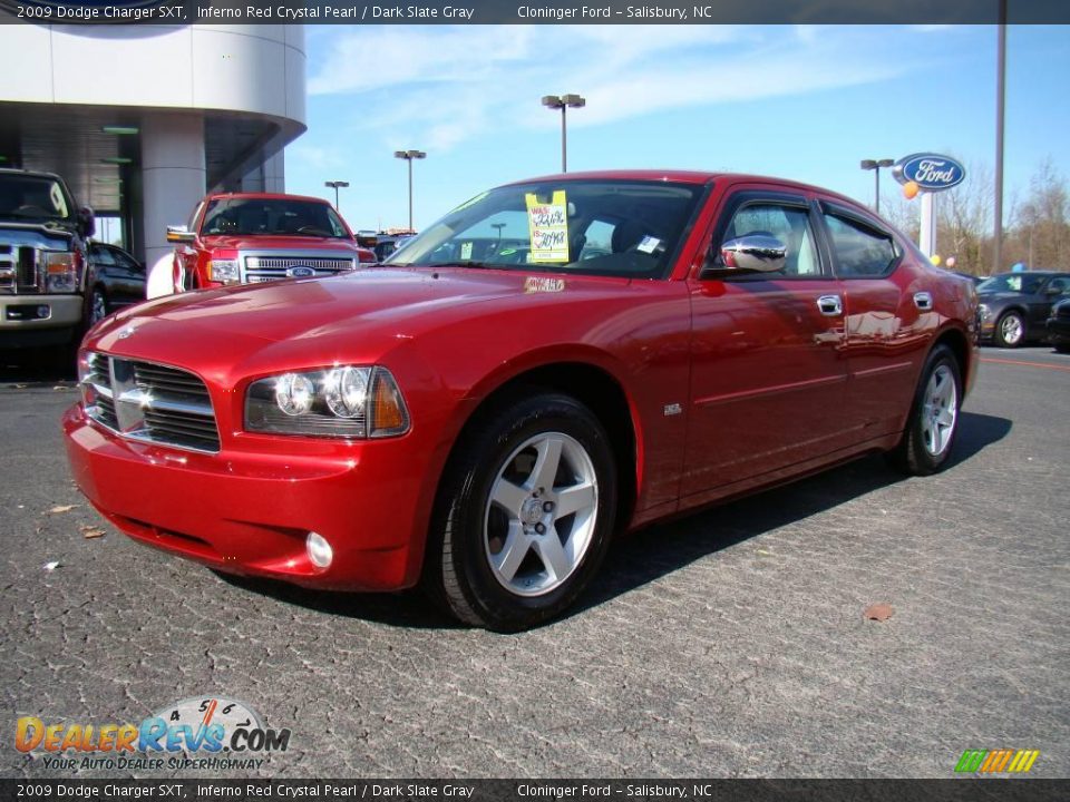 2009 Dodge Charger SXT Inferno Red Crystal Pearl / Dark Slate Gray Photo #6