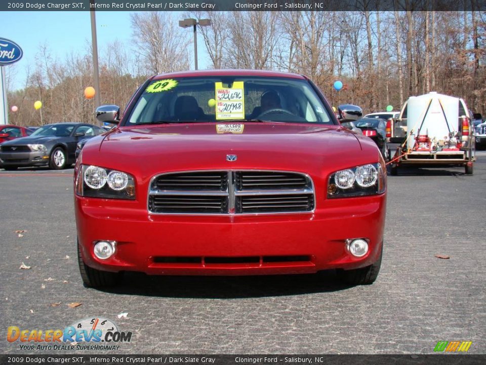 2009 Dodge Charger SXT Inferno Red Crystal Pearl / Dark Slate Gray Photo #7