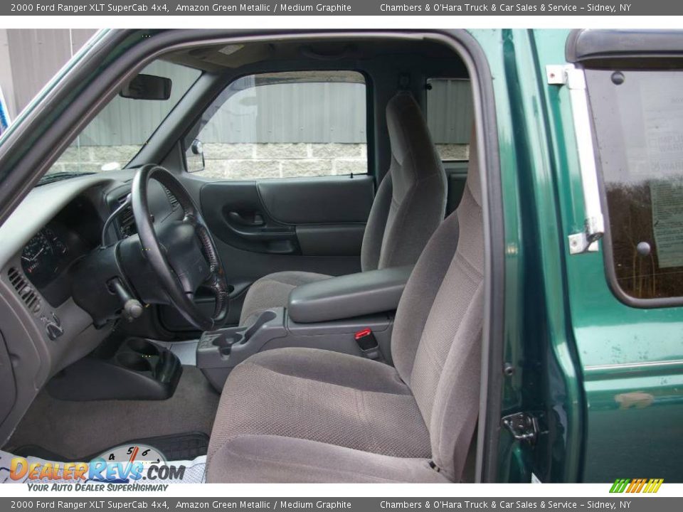 2000 Ford Ranger XLT SuperCab 4x4 Amazon Green Metallic / Medium Graphite Photo #3