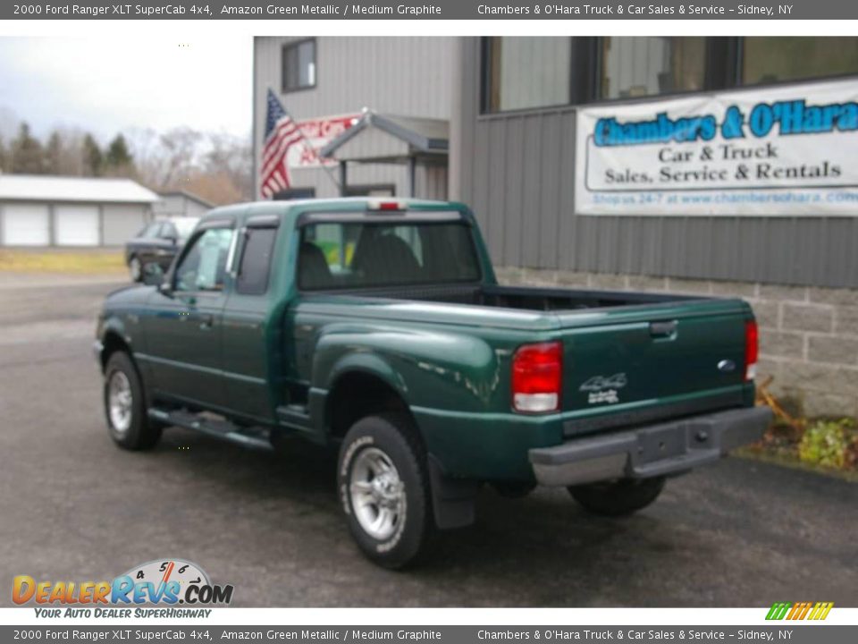 2000 Ford Ranger XLT SuperCab 4x4 Amazon Green Metallic / Medium Graphite Photo #8