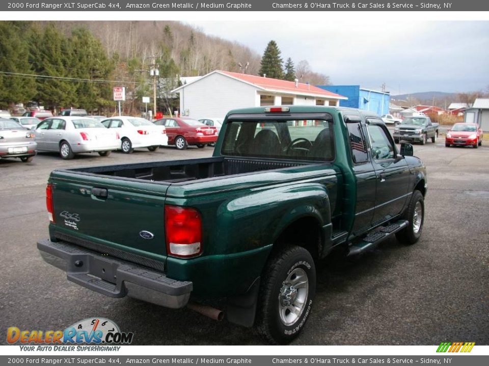 2000 Ford Ranger XLT SuperCab 4x4 Amazon Green Metallic / Medium Graphite Photo #10