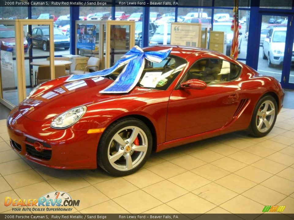 2008 Porsche Cayman S Ruby Red Metallic / Sand Beige Photo #1