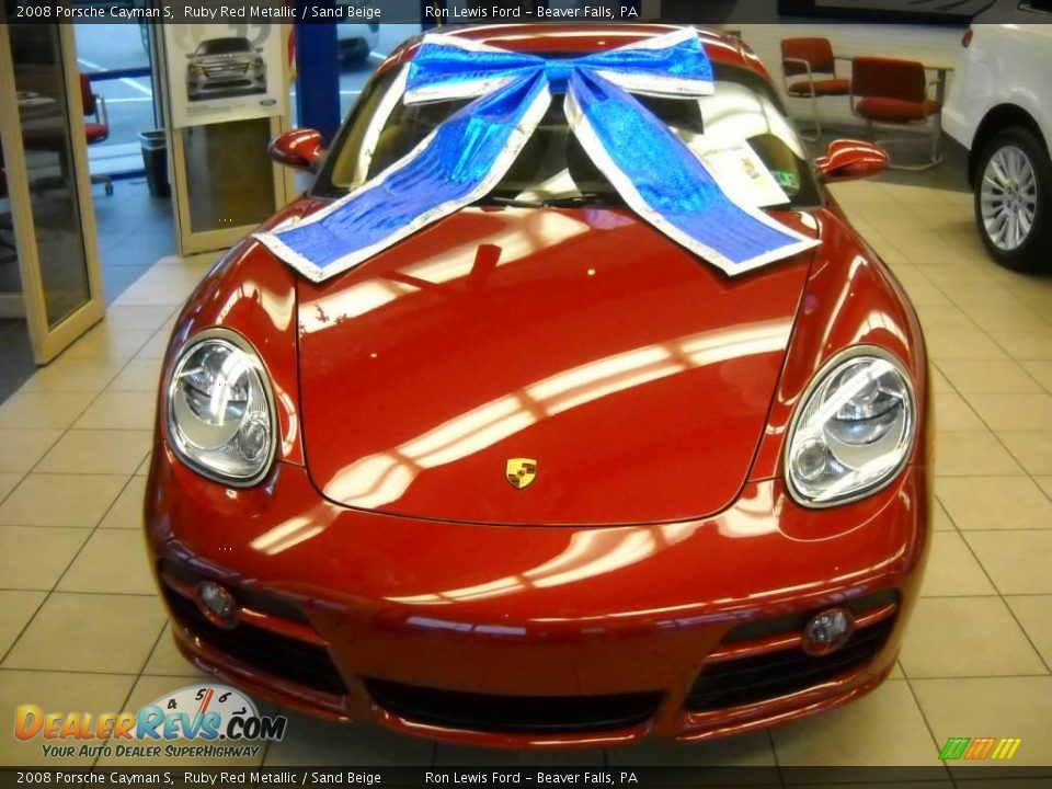 2008 Porsche Cayman S Ruby Red Metallic / Sand Beige Photo #3